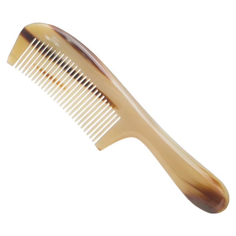 Hemei Natural Horn Comb for Ladies - Scalp Massage & Pointed Tail Design