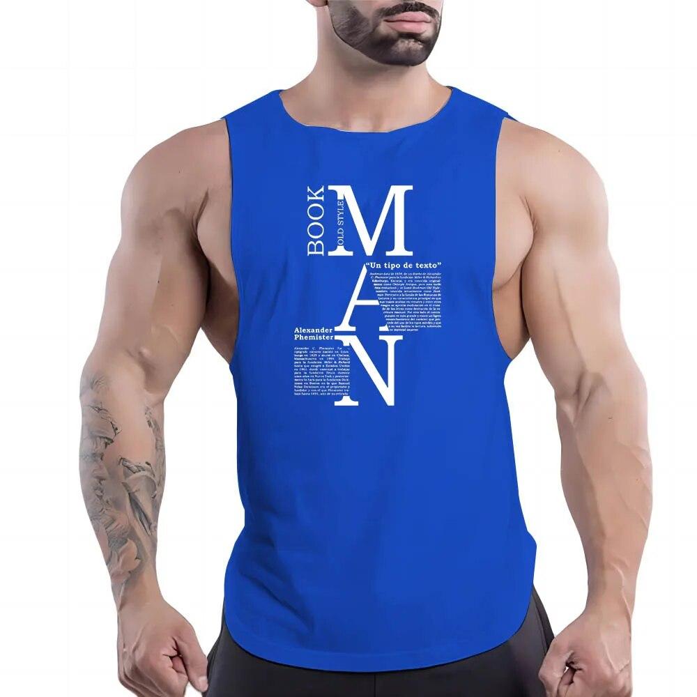 Men'S Clothing Fashion Casual Street Sleeveless Vest Crewneck Comfortable Breathable English Letter Printed Quick-Drying Top