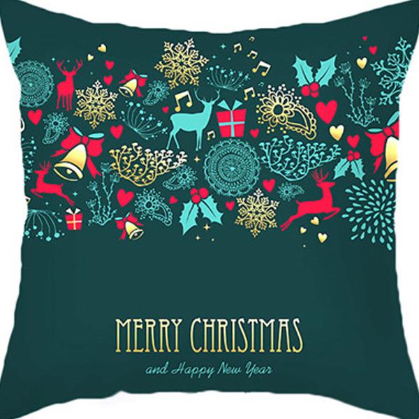Pillow Case Home Decoration Snowman New Cartoon Christmas Sofa Yama Print Pillow Nordic Style Home