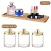 Desk Organizers,Cosmetic Storage Set Comprising Three Storage Boxes and One Bamboo Tray, Suitable for Use In the Bathroom
