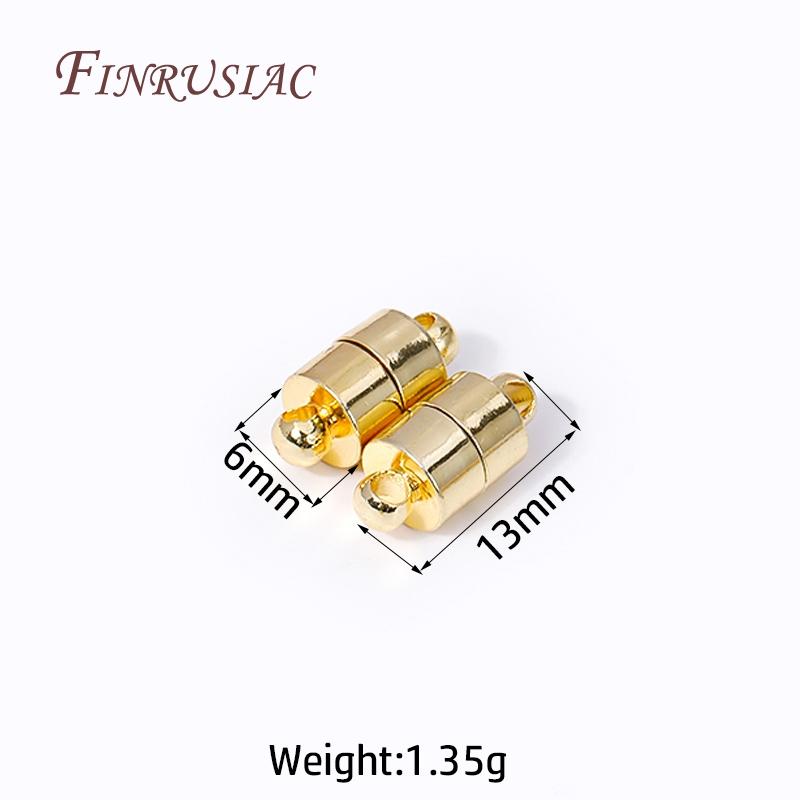 

DIY Bracelet Necklace Accessories 18K Gold Plated Magnetic Clasps Rhodium Plated Magnet End Clasp Connectors For Jewelry Making 2 Pieces
