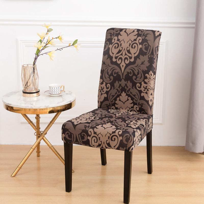 Dining Room Chair Cover Elastic Print Kitchen Parsons Chair Covers Spandex Chair Decorative Furniture Protective Cover