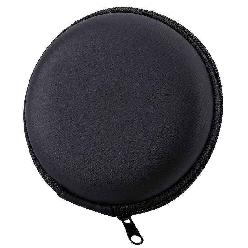 2pcs Earphone Storage Case PU Mini Carrying Hard Bag Box Case for Earphone Headphone Accessories Earbuds Memory Card USB Cable