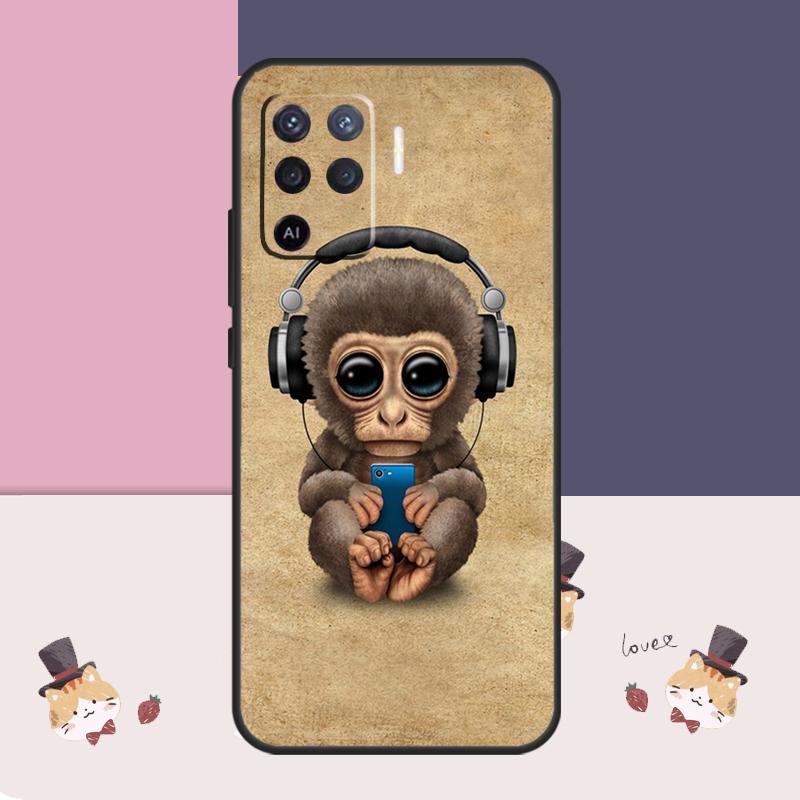 Monkey Gorilla Ape Baby Case For Oppo A38 A58 A78 A98 A54 A74 A94 A18 A57 A17 A77 A80 A60 A40 A96 A76 A16 A15 A5 Pro