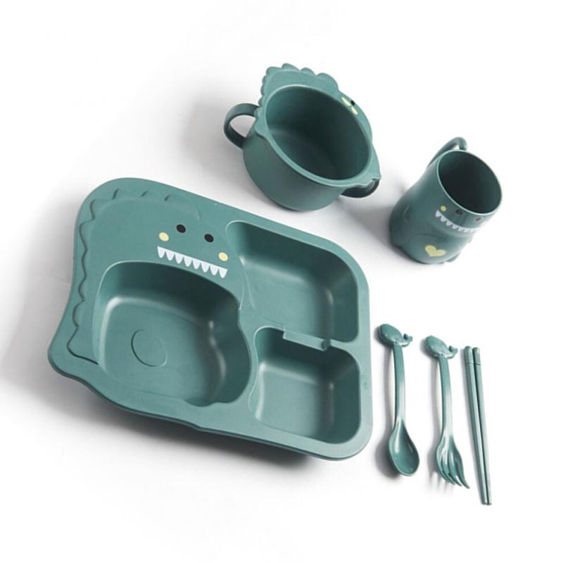 Baby Divided Dinner Plate Cartoon Dinosaur Baby