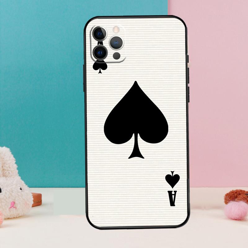 Ace of Spades Phone Case For iPhone 17 Air 16 15 14 13 11 12 Pro Max 12 13 mini 15 16 Plus 16e Cover Coque