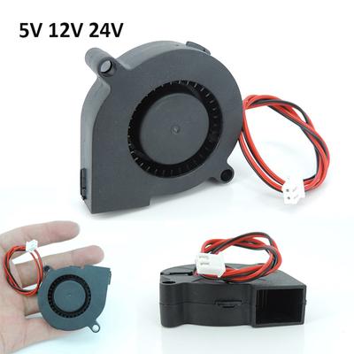 24V 12V 5V turbínový ventilátor 3D tiskárna Příslušenství Ventilátor 50mm 5020 Turbodmychadlo 24V 12V 5V Objímkové Chladicí ventilátory pro extrudér