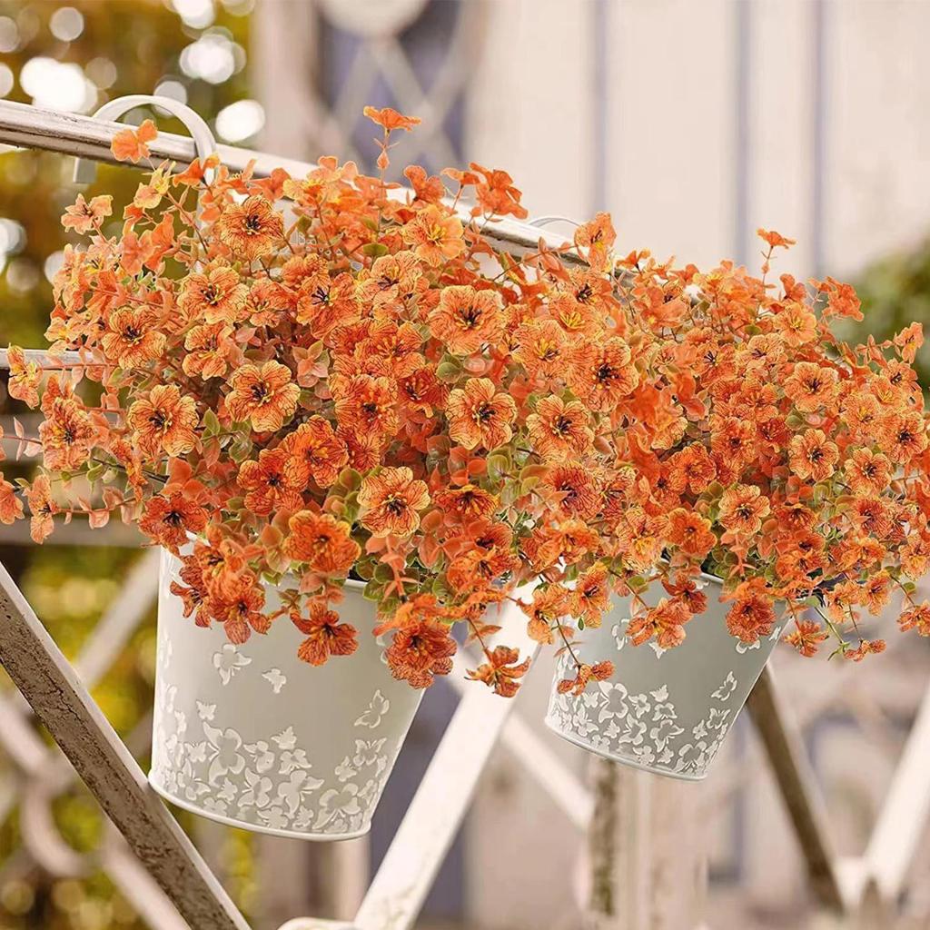 Fall Flowers Autumn Simulation Flower 10 Pieces Simulation Plants Decor For Kitchen Bedroom Dining Porch Outdoor Balcony Patio