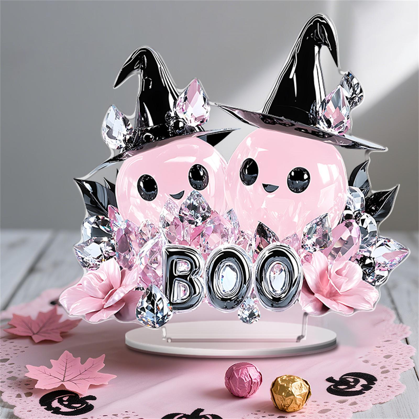 

Хэллоуин Элегантная Тыква Машина 2D Плоский Акрил Гостиная Кабинет Настольные Украшения One Size