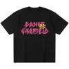 Garfield & Odie "DANCE GARFIELD" Graffiti Print Short Sleeve T-Shirt, American Streetwear Brand Heavyweight Cotton Loose Fit Oversized Couple Top