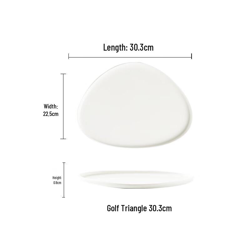 Nordic Ceramic Triangular Dinner Plate