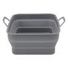 2Pcs Fryer Liner Heat Resistant Silicone Groove Design Easy To Clean Fryer Pot with Handle Grey