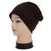 Solid Color Winter Warm Hat Cotton Blended Elastic Turban Hat Casual Women Men  Beanie Cap  Unisex