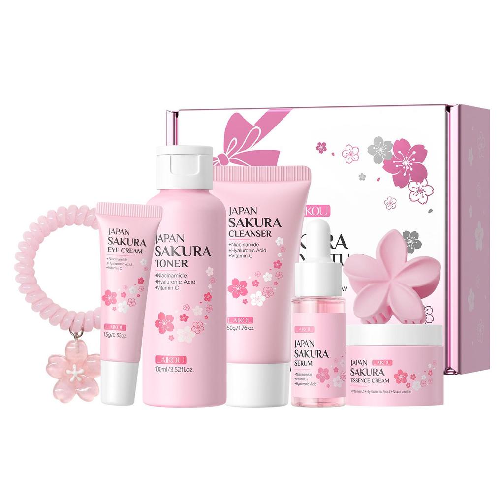 Laikou Sakura 8-Piece Skincare Set - New & In Stock