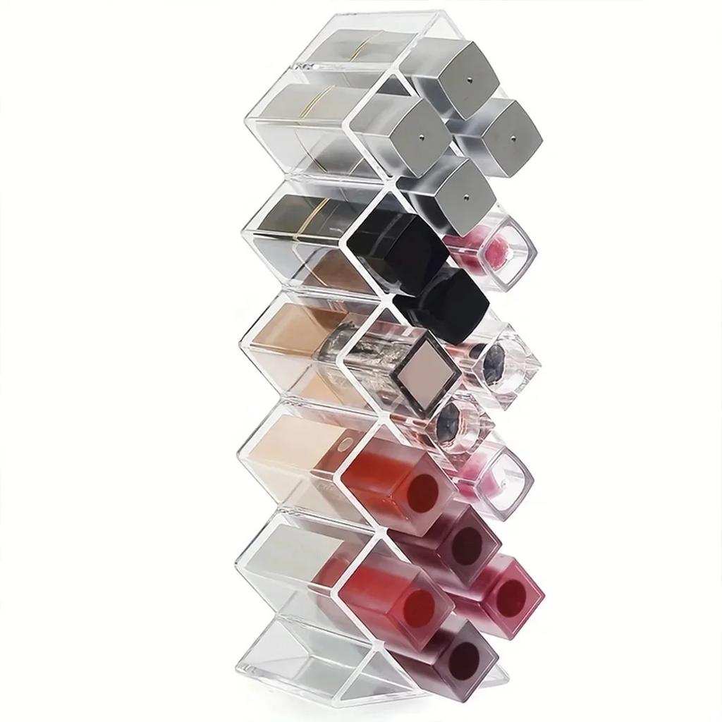 1pcs Fish Lipstick Case Desktop Organizer Box Multi-compartment Organizer Lipstick Display Rack 16 Compartment Fish