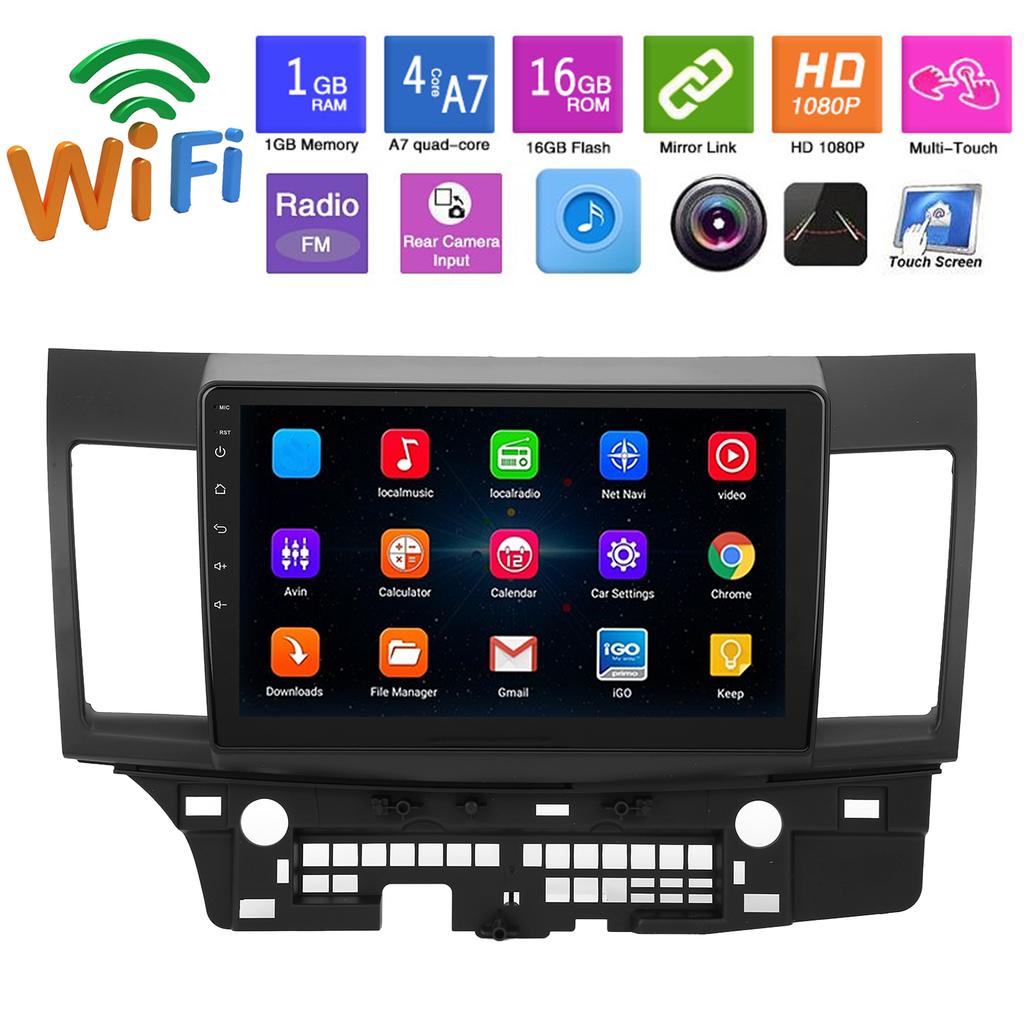 10.1in Car Radio Stereo GPS 1+16GB MP5 Player Navigation System Fit for Mitsubishi Lancer EX
