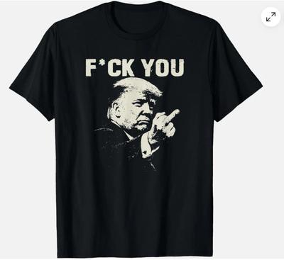 Trump Middle Finger 2026 Meme Funny Trump Flipping Unisex T-Shirt