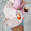 Plush Bear Charm Keychain Lovely Animal Police Backpack Handbag Charm Pendant
