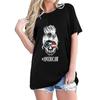 Frauen Casual Independence Day Druck Rundhals Lose Tops T-shirt Bluse