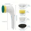 Electric Spin Scrubber,Cordless Motorized Cleaning Brush and Five Interchangeable Brush Heads,Handheld Power Shower Scrubber