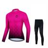 Mens Long Sleeve Cycling Jersey Set Quick Dry Breathable Lightweight Road Mountain Bike Apparel Fall Season