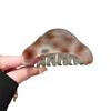 Elegant Amber Triangular Hair Claw Clip with Shimmering Color Elegant Hair Styling Accessories For Women Updos Buns