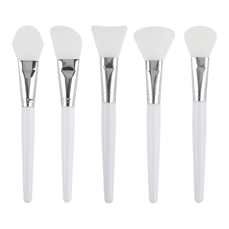 5pcs Professional Silicone Mask Brush DIY Home Salon Silicone Facial Mud Mixing Brush for Skin Care Reusable Cosmetic Tool