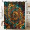 Colorful Swirl Bath Curtain with Vibrant Design for Bathroom Decorations 180 x 180cm Waterproof Shower Curtain from Home Garden