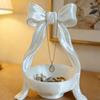 Cute Bow Jewelry Tray 3D Printed Ruffle Bow Trinket Dish Small Decorative Ring Holder for Earrings Necklaces Bracelet Watch Keys