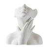 Nordic Style Ceramic Vase Face Sculpture Minimalist Home Decor Art Flower Holder
