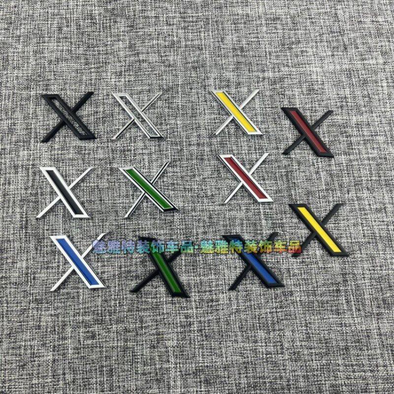 Car motorcycle electric car personalized DIY metal modification X letter labeling body side label tail label fuel tank cover labeling