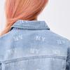 New MLB MONOGRAM Collection New York Yankees Denim Jacket Women's Light Blue 3FDKM0151-50BLL