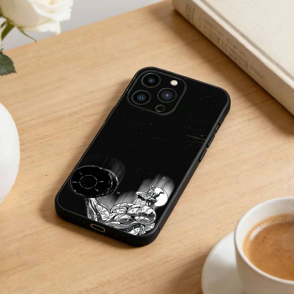 Anime Baki H-Hanmas   Phone Case For iPhone 17 16 15 14 13 12 Max Plus Silicone Black Cover