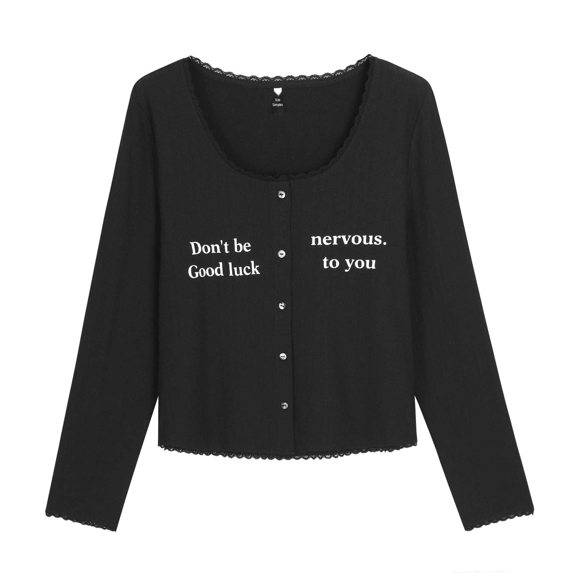 

Autumn Floral Lace Trim U-Neck Plus Size Slimming Knitted Top for Women 4XL (suggested 90-100 kg)