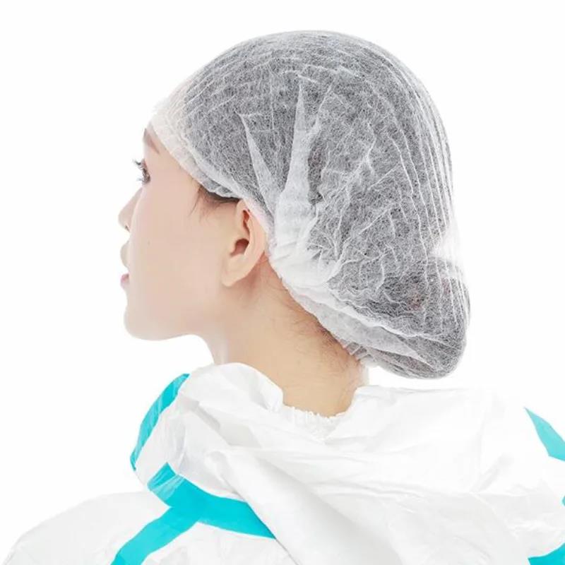 

Practical 100pcs Disposable Non-Woven Strip Hat Hotel Workshop Dust Cap Blue White Shower For Spa Hair Salon Beauty Accessories белый
