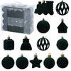 50pcs Velvet Christmas Ornaments Irregular Shape Xmas Hanging Decorations  Home Decor