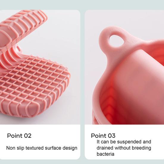 1 Stück Tragbarer Einfacher Ofenhandschuh Reinigen Silikon Hitzebeständig Rutschfest Handclip