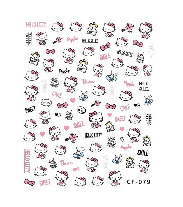 

Милі аніме наліпки Sanrio для нігтів та телефону - Дівчаче серце DIY Декор