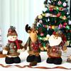 Christmas Retractable Doll Window Decoration Santa Claus Snowman Standing Doll Christmas Gift Decoration