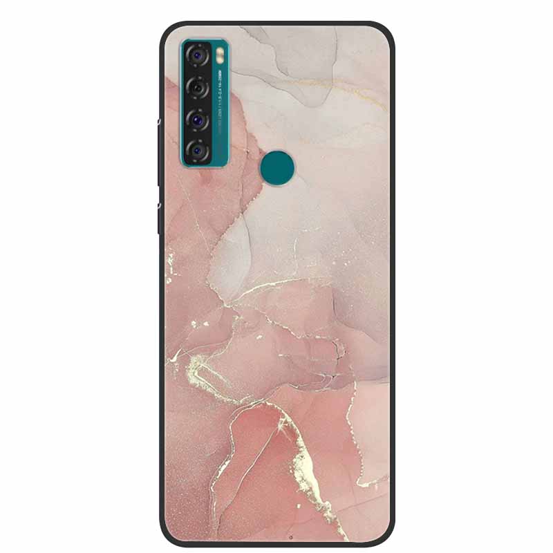 For TCL 20 R 5G Case Marble Silicone TPU Soft Phone Back Cover Case For TCL 20R 5G Funda Bumper Protector Capa Shockproof Coque