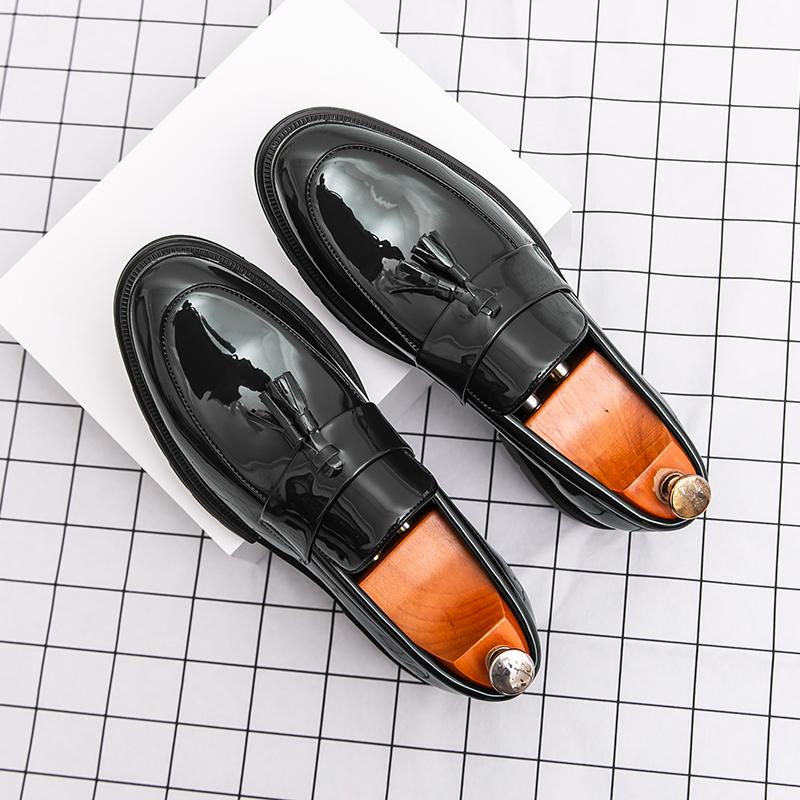 Men Business Fringed Shoes American Casual Comfortable Thick-soled Durable Fashionable Leather Shoes Travel Shoes Size 38-46
