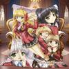 Fortune Arterial Anime Girls Flannel Throw Blanket, Soft Blanket for Sofa Bed, Anime Character Print Home Decoration Fan Gift