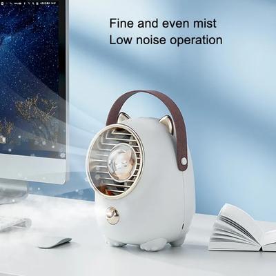 Summer Fans 2000mAh Battery Charging Cooling Turbine 350ML Water Cold Fan USB Desktop Humidity Spray Small Fan