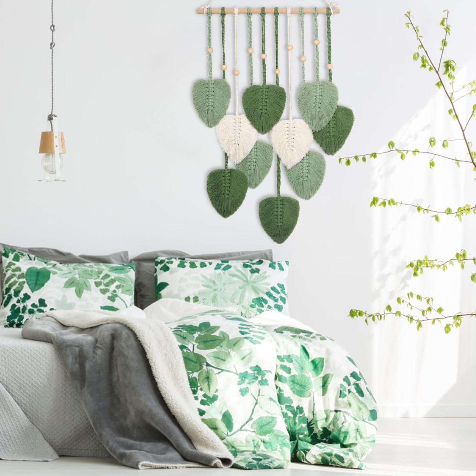 

Богемное украшение стены тканый гобелен подвеска ручной работы для дома белая стена спальня образец украшения стены комнаты One Size зелёный