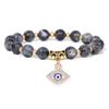 Fashion Evil Eye Natural Stone Beaded Bracelet for Women Men Amulet Protection Jewelry Yoga Spiritual Friendship Gifts