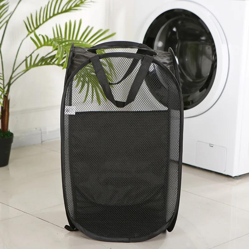 Foldable Laundry Basket Dirty Clothes Basket Clothes Organizer Yoga Storage Basket Home Assortment Box with Wheel Laundry Basket