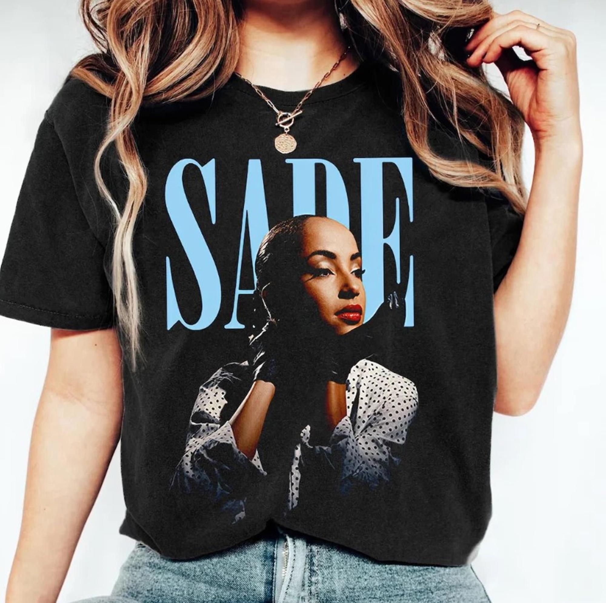 Sade Adu Pattern Tshirt Retro Sade Tshirt Summer New Retro Unisex Casual Fashion Tshirt S