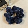 Early Spring 2025 Sea Salt Blue High-End Large Intestine Hair Tie - Brightens Skin, Lazy Style Hair Flower, New Accessory.