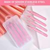 4pcs Eyebrow Tweezers Set Stainless Steel Precision Tweezers For Hair Removal