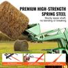 39" Hay Spear, Bale Spears 1600lbs Loading Capacity, Skid Steer Loader Tractor Bucket Attachment with 2pcs 17.5" Stabilizer Spears and 60" Chain,